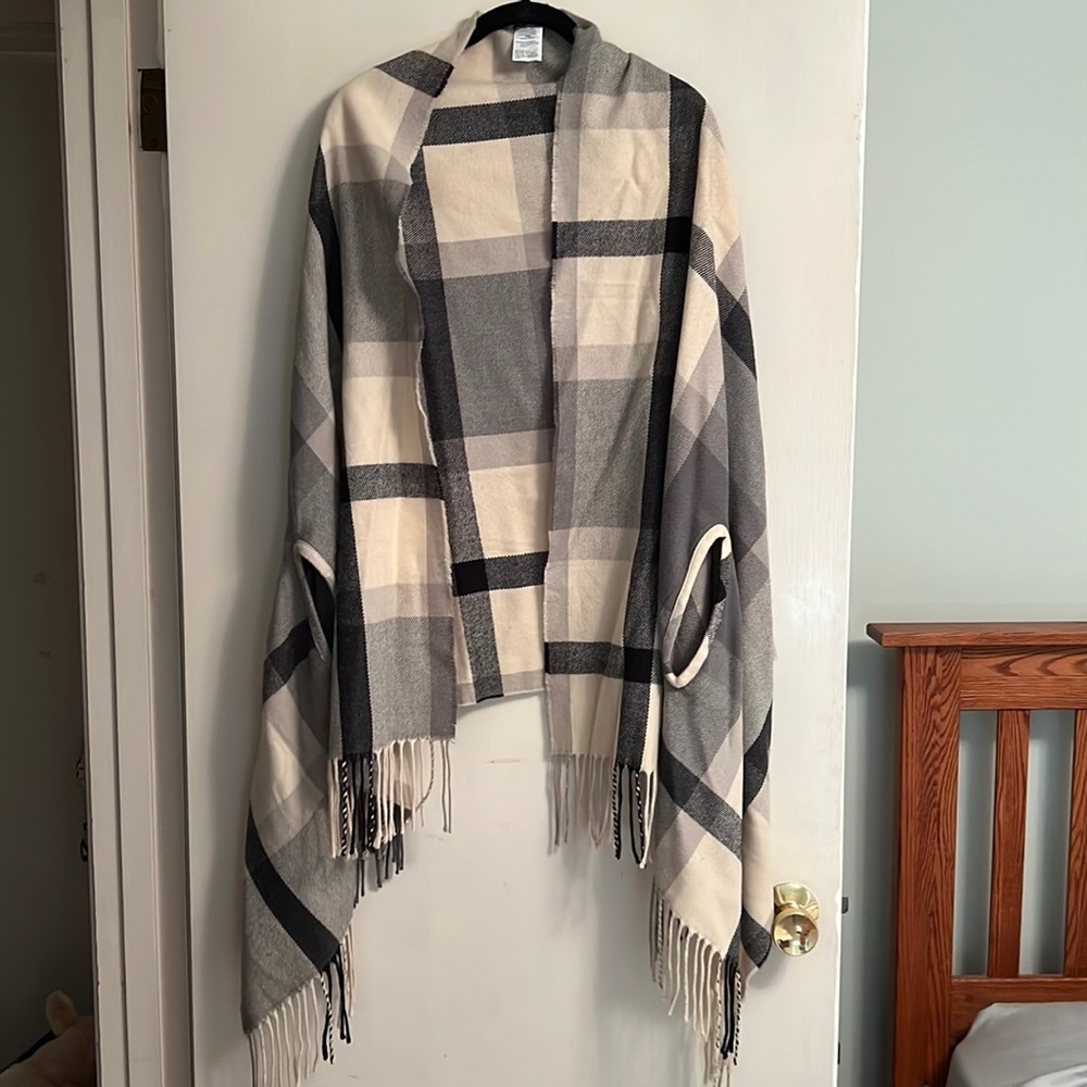 J. Crew Plaid Shawl / Cape